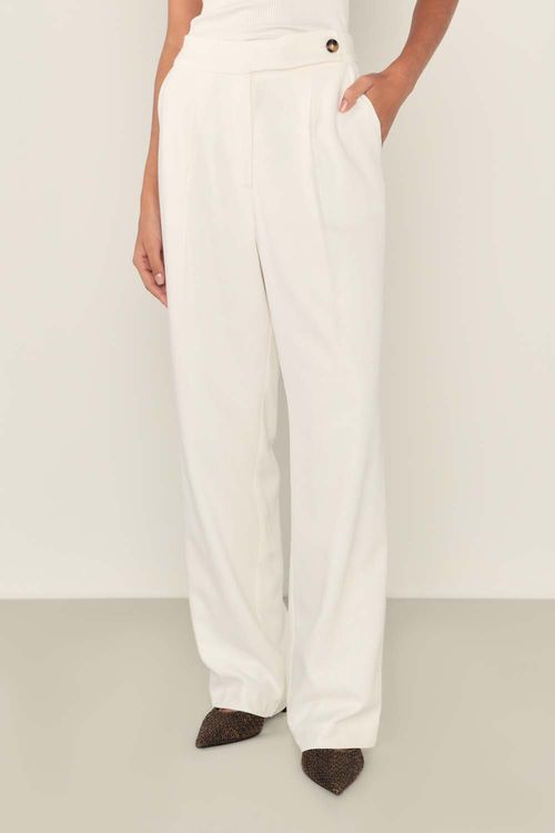 Calça Pantalona Alfaiataria - Off White