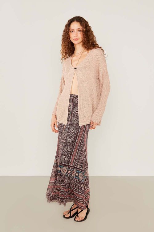 Cardigan Tricot Mescla - Blush