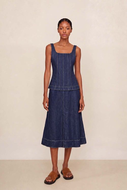 Blusa Jeans Corset - Jeans