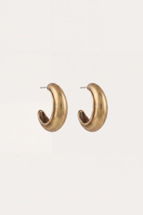 Brinco Meia Lua - Ouro Velho
