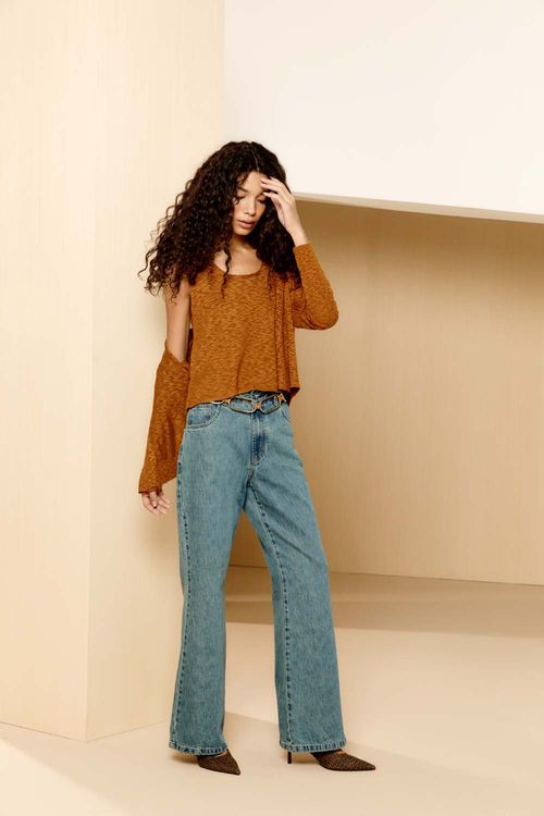 Cardigan Tricot Flame - Sepia