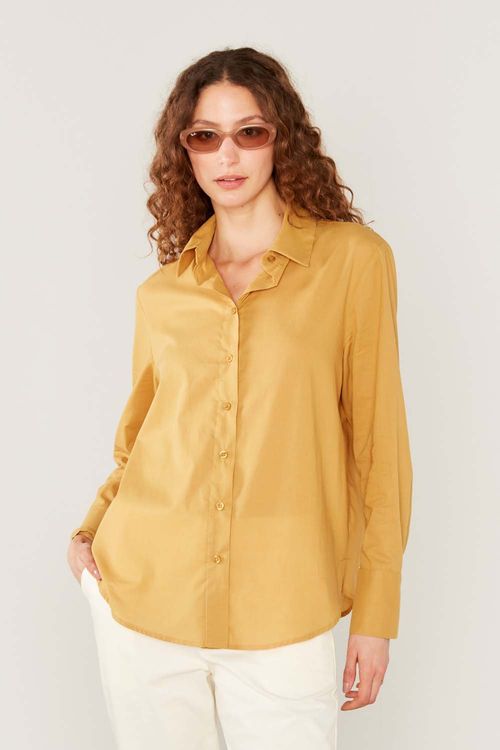 Camisa Casual Algodão - Areia