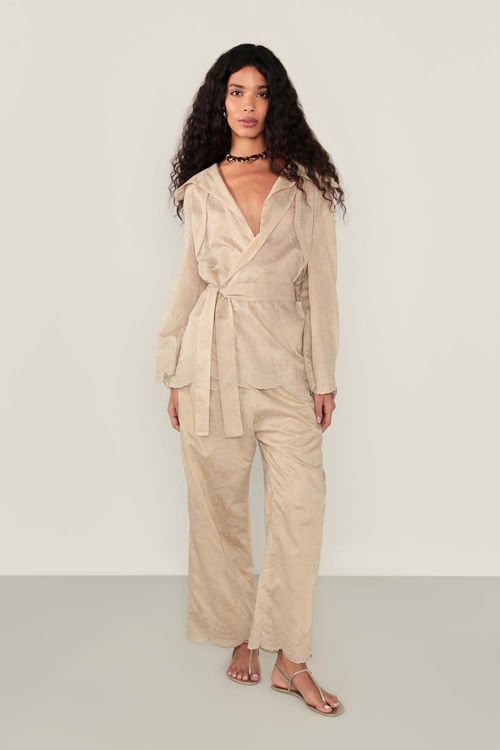 Parka Bordada - Areia