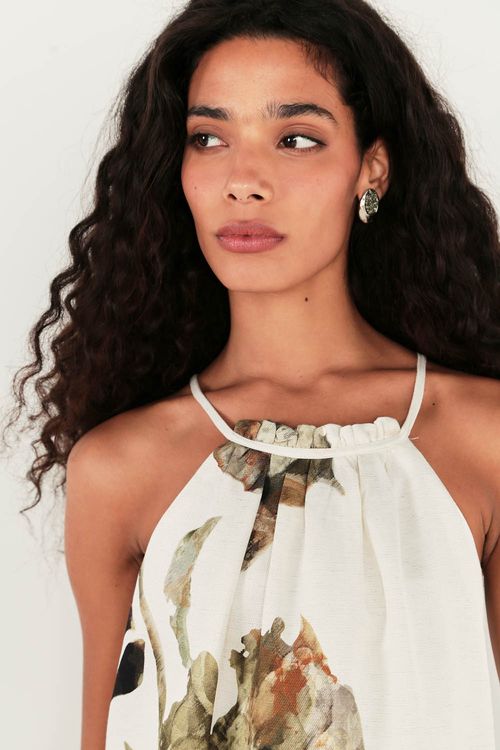 Vestido Curto Estampa Athenas - Est Athenas