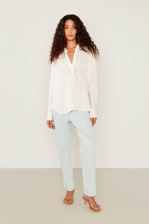 Camisa Linho Pala Nervuras - Off White