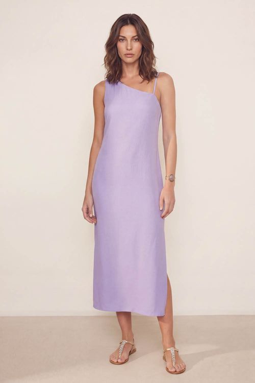Vestido Longo Ombro Só - Lilas Acai