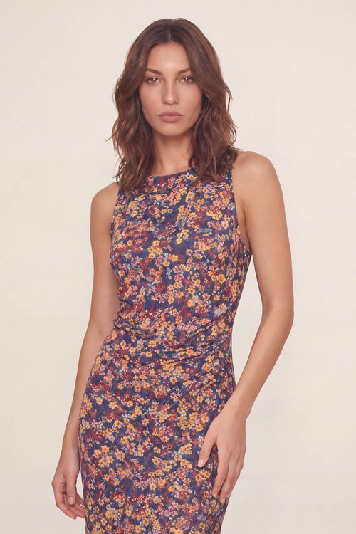 Vestido Malha Estampa Simpatia Azul - Est Simpatia Azul