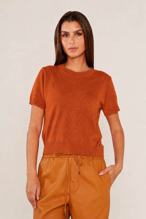 T-Shirt Tricot Barra - Deserto