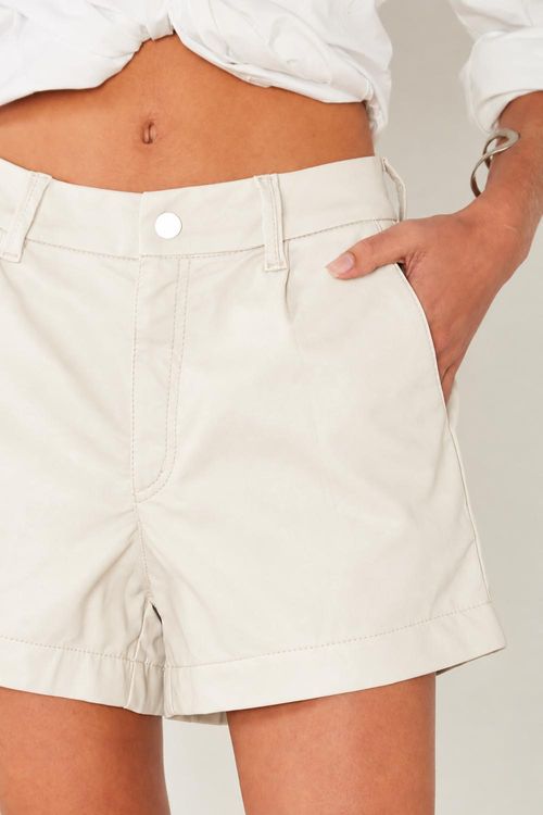 Short Cintura Alta - Off White
