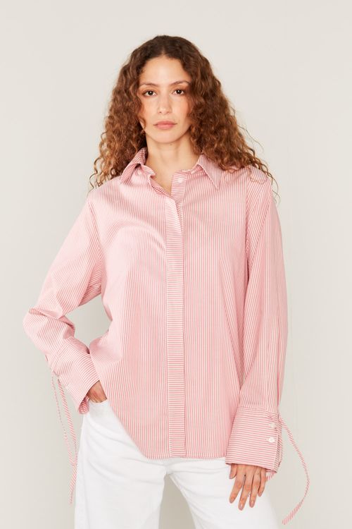 Camisa Casual Listra Com Vivo - Listras