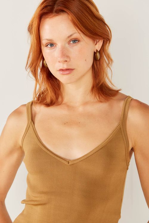 Regata Tricot Rayon - Dourado