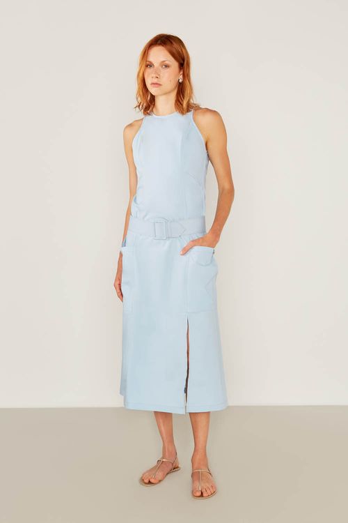 Vestido Sarja Regata - Azul Sea